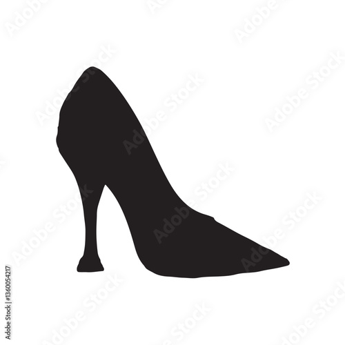 High heel shoes silhouette icon vector design.
