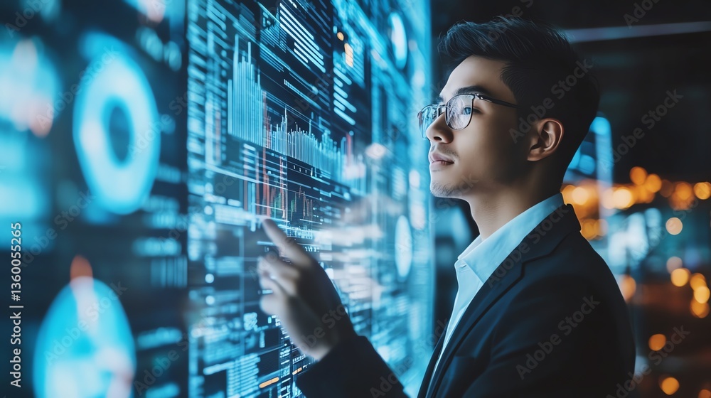Business executive using AI to summarize lengthy reports. Business executive using AI to summarize lengthy reports.