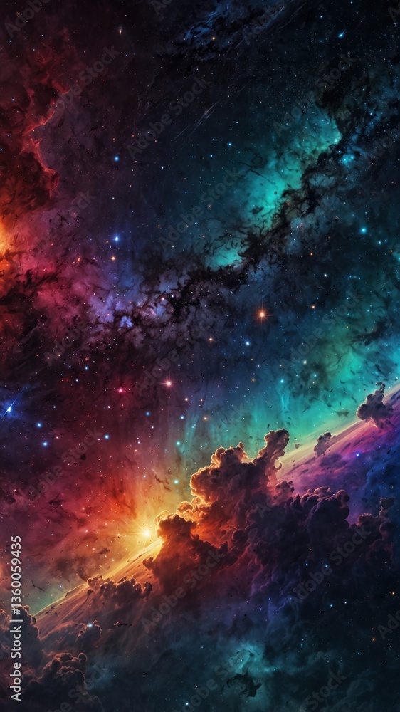 Vibrant Cosmic Clouds in the Night Sky with Stars and Nebula for Stunning Space Photography Vibrant Cosmic Clouds in the Night Sky with Stars and Nebula for Stunning Space Photography
