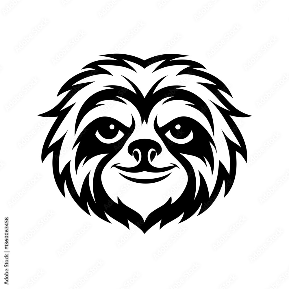 Fototapeta premium A charming sloth illustration with a friendly expression