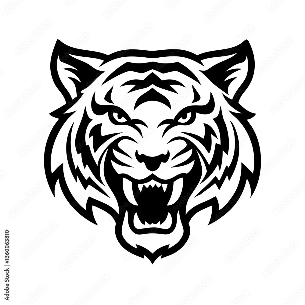 a fierce tiger roaring with intense expression, embodying power and the wild a fierce tiger roaring with intense expression, embodying power and the wild