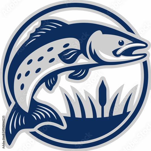 A fish leaping out of water, demonstrating strength and agility in the water, perfect for angling and fishing