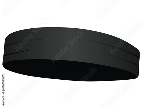 Black sport head band. vector illustration