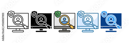 Fraud Detection Icon Set Multiple Style Collection