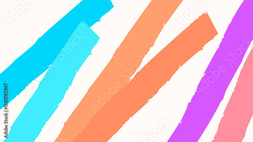 ABSTRACT BACKGROUND WITH SHAPES MESSY BRUSH BLUE ORANGE PINK PURPLE COLORFUL DESIGN VECTOR TEMPLATE FOR WALLPAPER, COVER DESIGN