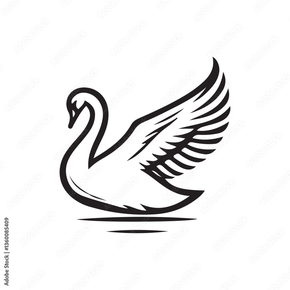 Fototapeta premium Swan Silhouette