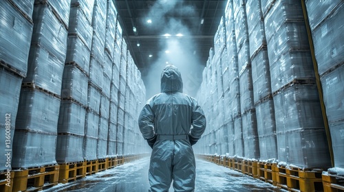 Cold storage area for pharmaceuticals showcases climate controlled features essential for inventory management. Workers ensure perishable items maintain optimal conditions for distribution.
