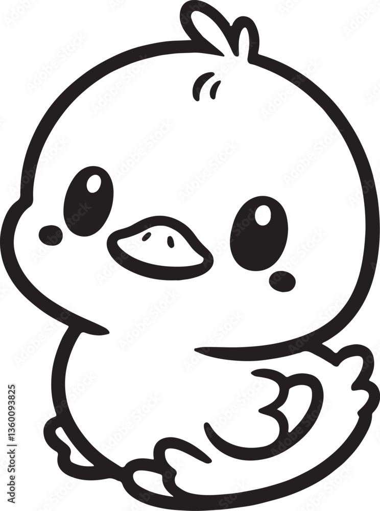 Cute little baby duck cartoon vector Cute little baby duck cartoon vector