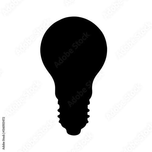 Light bulb silhouette icon vector design.