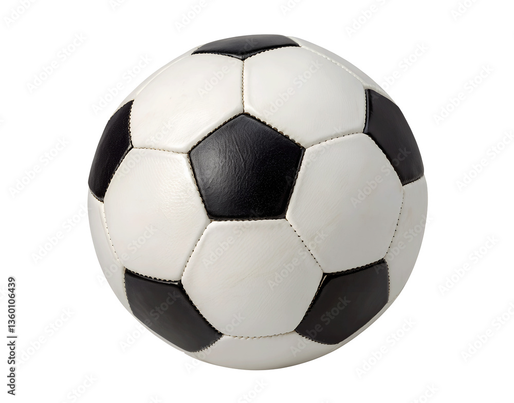 Naklejka premium High-resolution football PNG cutout with transparent background, isolated on white, ideal for banners, posters, and digital marketing