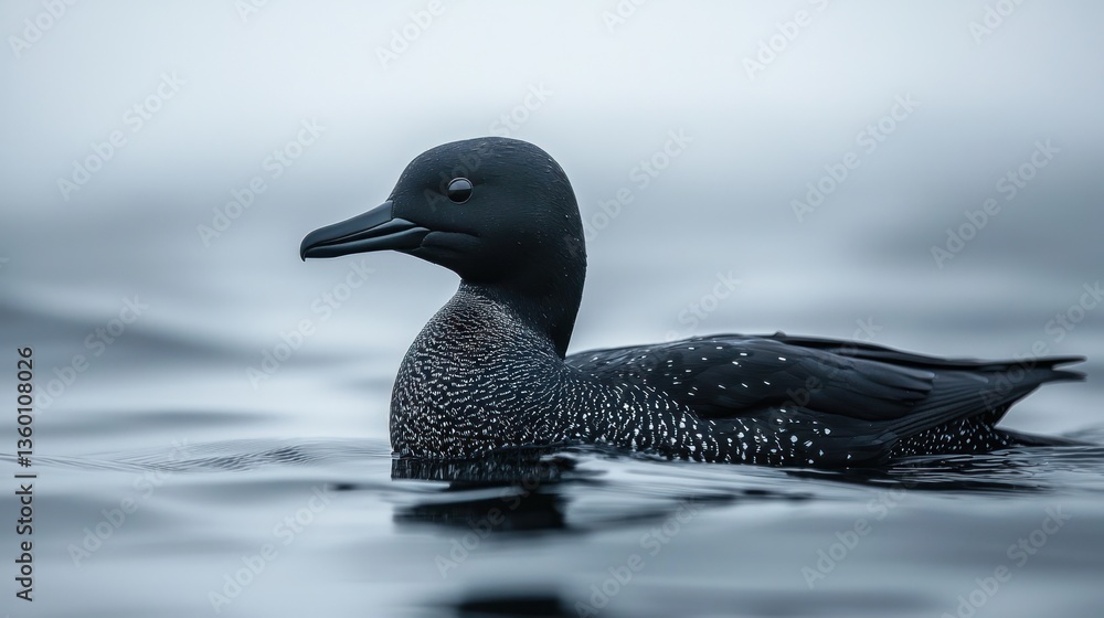 Fototapeta premium Dark bird on water