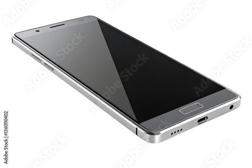 Modern mobile phone isolated on a white background