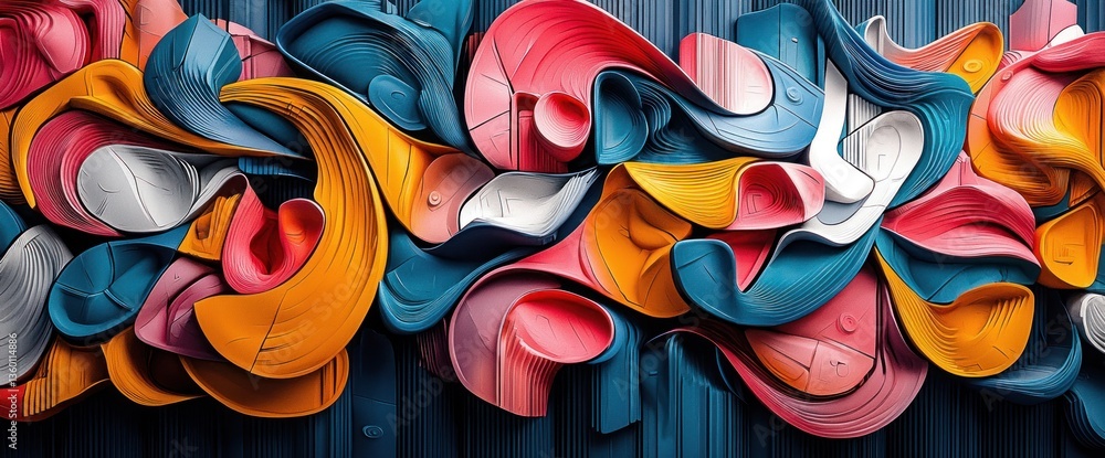 Obraz premium Abstract colorful 3D forms