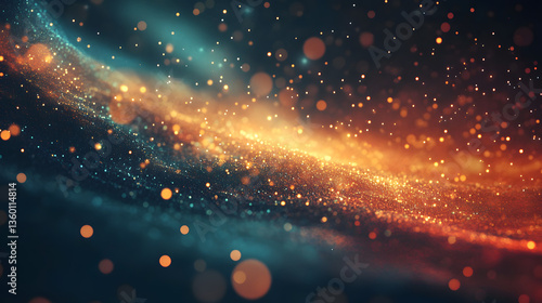 Abstract background with glowing particles, dark background, and a cosmic vibe, ai abstract space background