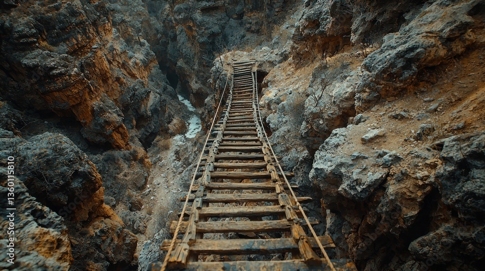 Naklejka premium Rugged mountain path