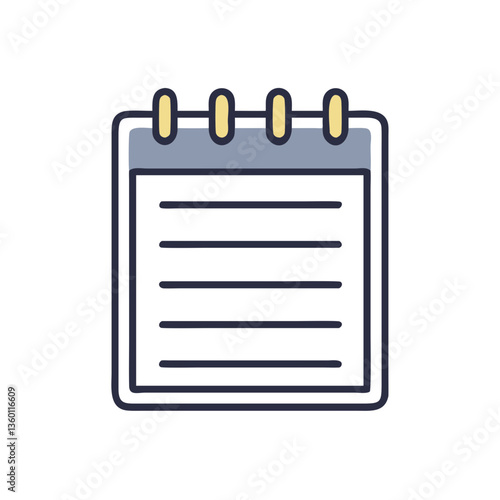 Wallpaper Mural Notepad vector icon in flat style with neutral tones Torontodigital.ca