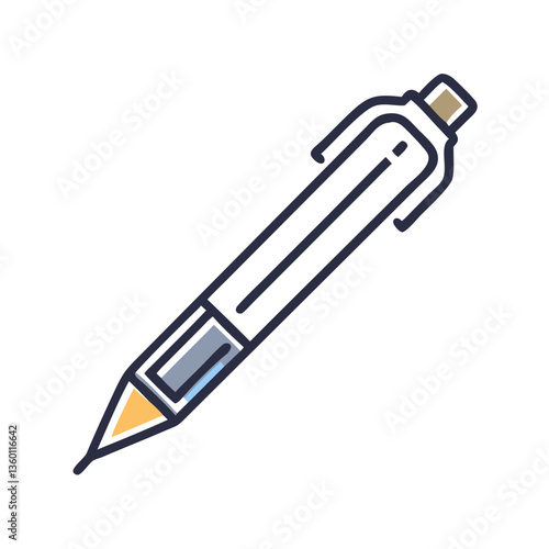 Wallpaper Mural Pen vector icon in flat style with neutral tones Torontodigital.ca