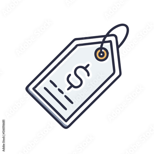 Wallpaper Mural Price tag vector icon in flat style with muted colors Torontodigital.ca