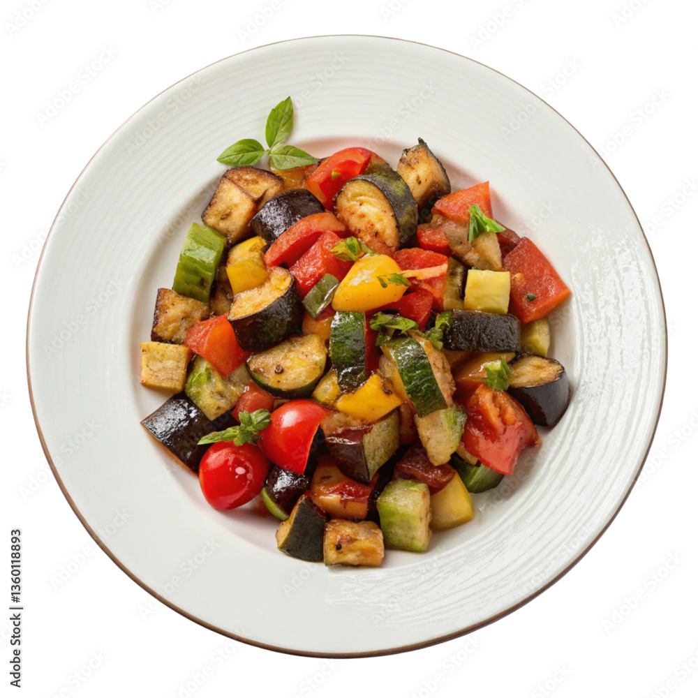 Ratatouille isolated on transparent background
Ratatouille isolated on transparent background