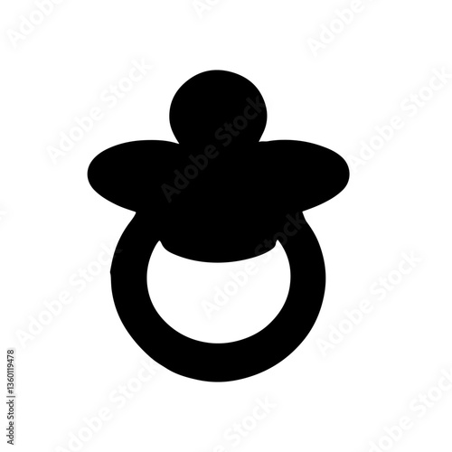 Pacifier silhouette icon vector design.