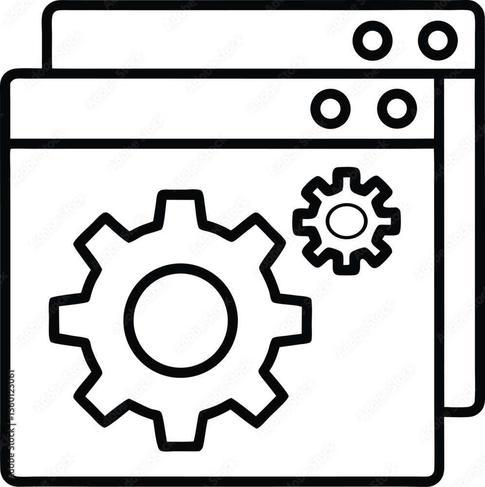 Website Settings with Gears, Configuration, Development, Options Icon
Website Settings with Gears, Configuration, Development, Options Icon
