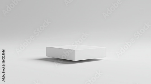 Wallpaper Mural White Square Product Display Platform Minimalist Empty Studio Background Scene Mockup Torontodigital.ca