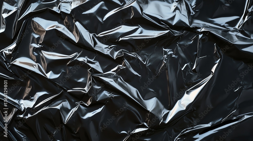 Wrinkled Black Shiny Material Texture Background for Graphic Design Projects Wrinkled Black Shiny Material Texture Background for Graphic Design Projects