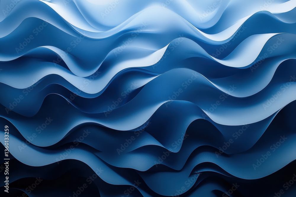 Blue wave background with seagulls in flight above a calm ocean. Blue wave background with seagulls in flight above a calm ocean.
