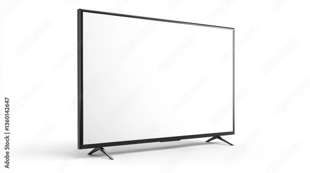 White screen LED TV television isolated on white background White screen LED TV television isolated on white background