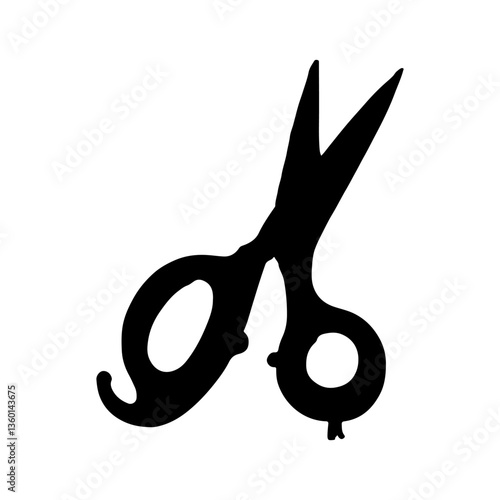 Scissors silhouette icon vector design.