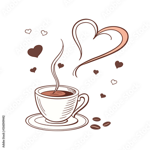 cup of coffee with heart