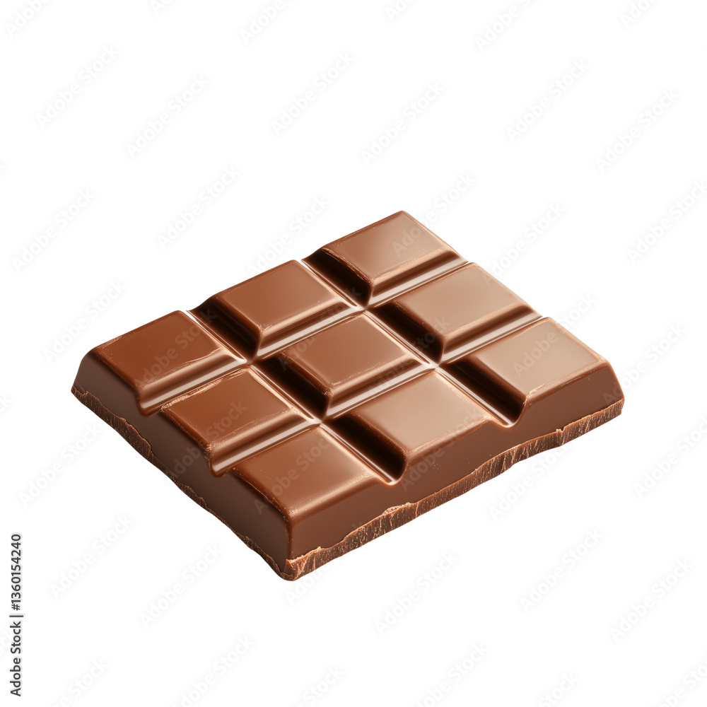 Chocolate bar on a transparent background food photography studio environment close-up view Chocolate bar on a transparent background food photography studio environment close-up view