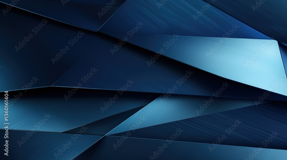 Abstract 3d modern blue geometric shape modern background. Generate AI image Abstract 3d modern blue geometric shape modern background. Generate AI image