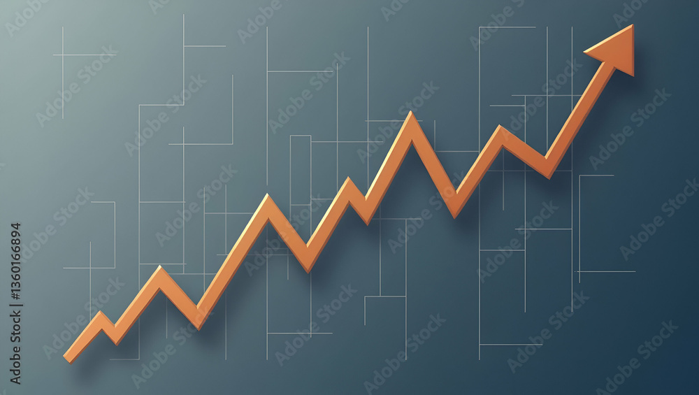 Flat Stock Market Graph & Forex Trading Chart for Business Reports Flat Stock Market Graph & Forex Trading Chart for Business Reports