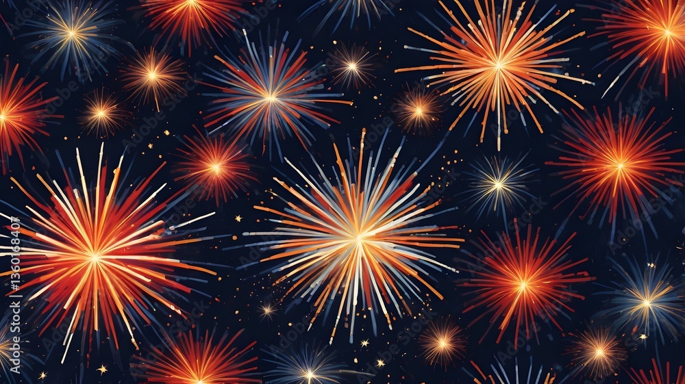 Naklejka premium fireworks in the night sky