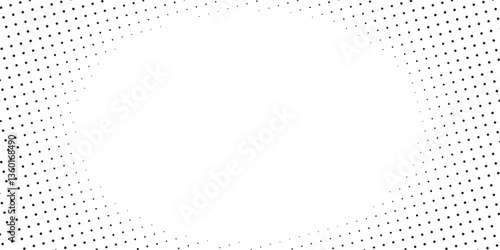 Dotted halftone gradient texture. Vanishing polka dot background. Repeating dots gradation pattern background. Black fading comic pop art overlay backdrop. Raster effect wallpaper. Vector halftone 