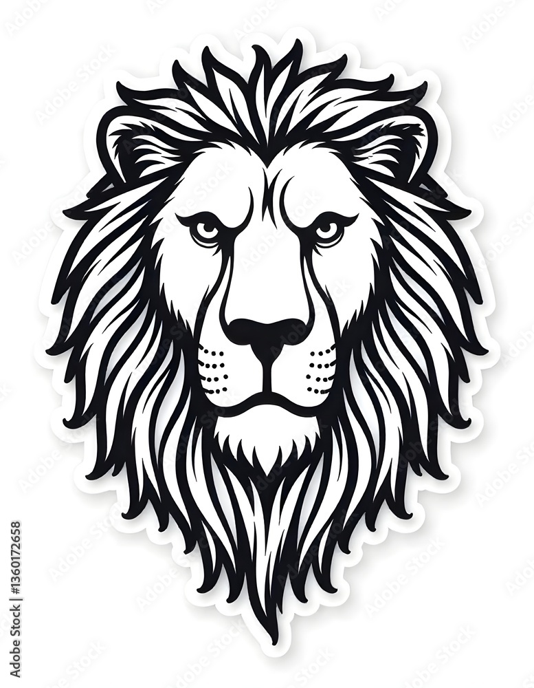 Fototapeta premium lion head vector