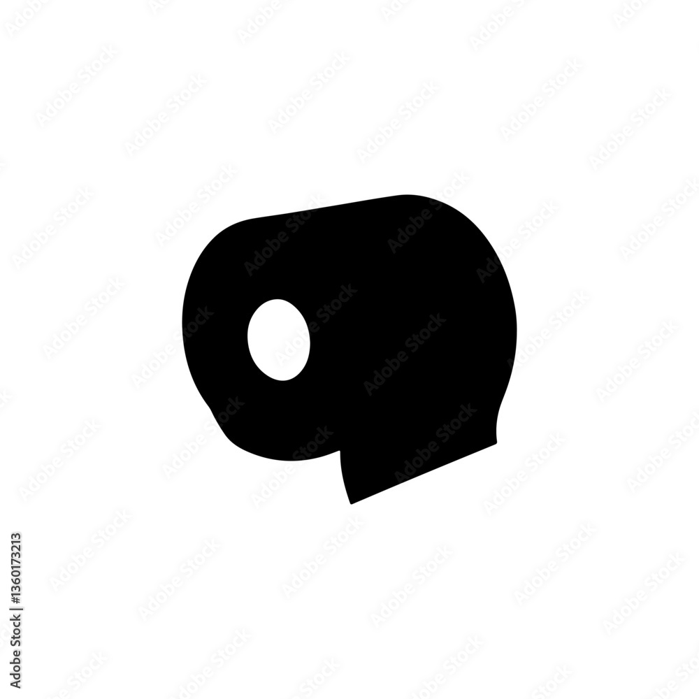 Toilet paper silhouette icon vector design. Toilet paper silhouette icon vector design.