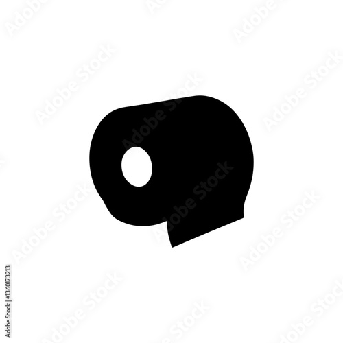 Toilet paper  silhouette icon vector design.