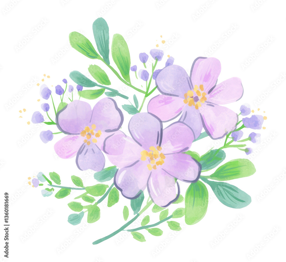 Fototapeta premium PNG Flower flowers watercolor blossoms.