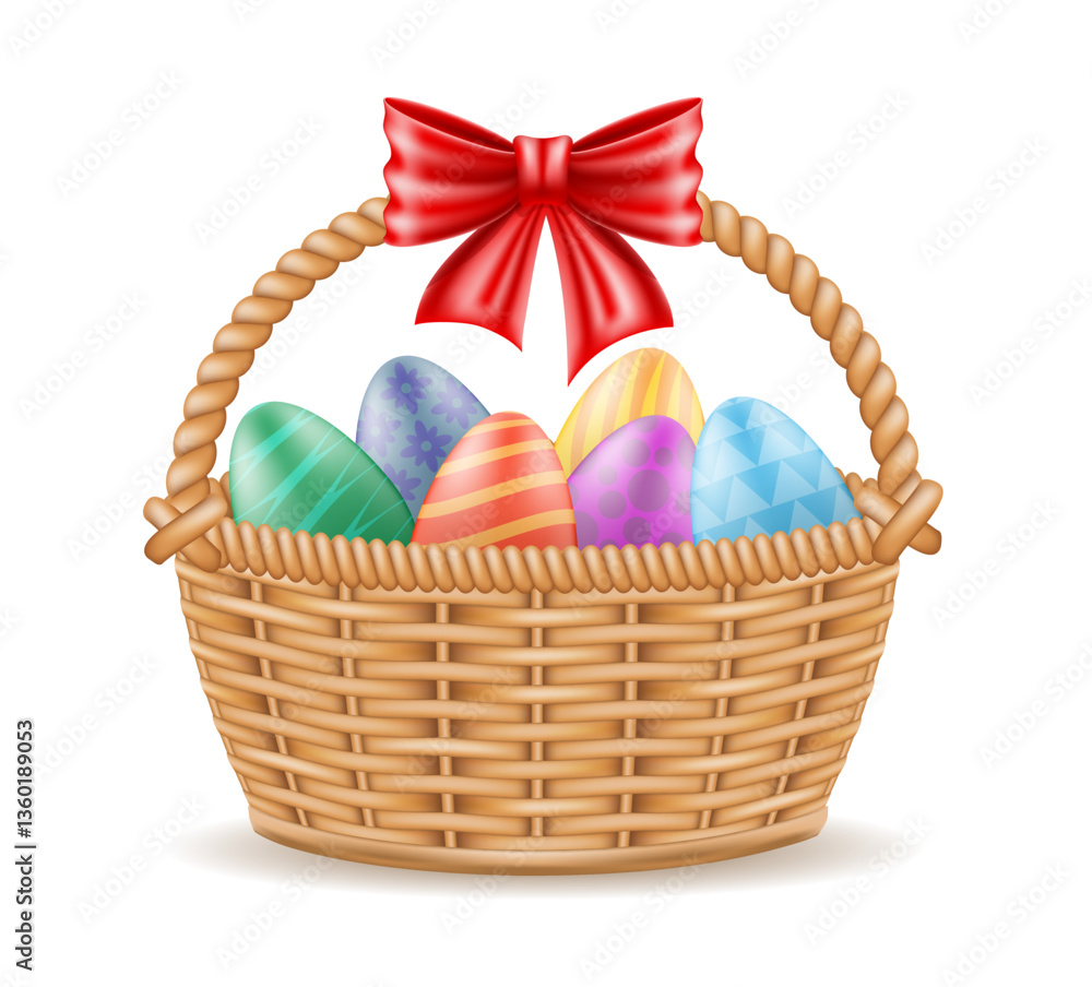 Naklejka premium easter eggs are an attribute and decoration of the holiday vector illustration isolated on white background