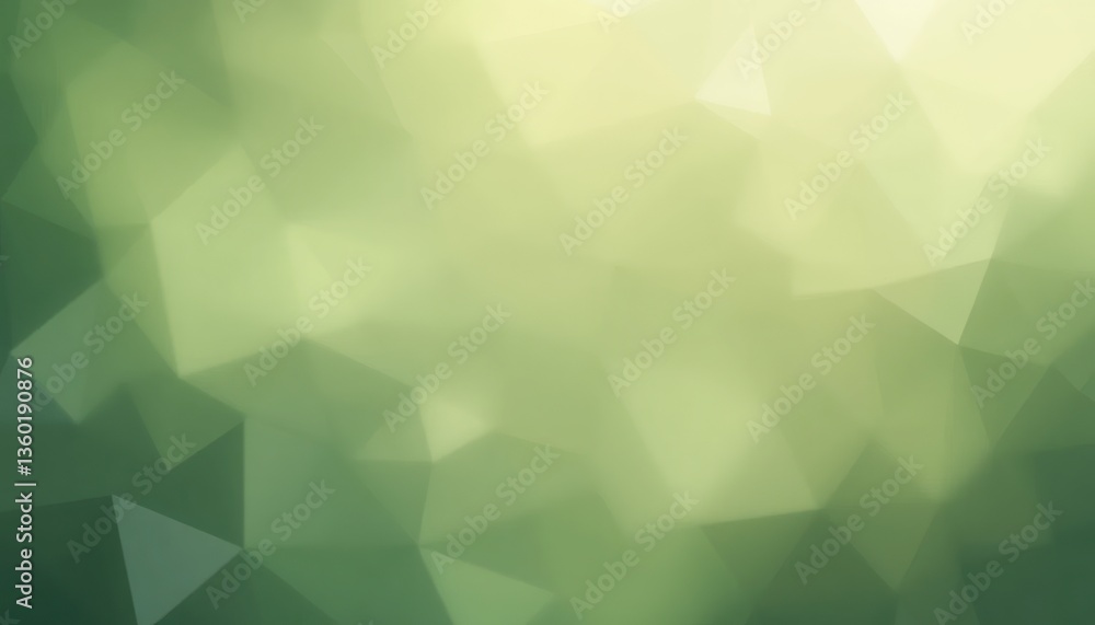 Obraz premium Abstract green geometry overlapping shapes digital art contemporary design modern environment aesthetic viewpoint minimalist concept
