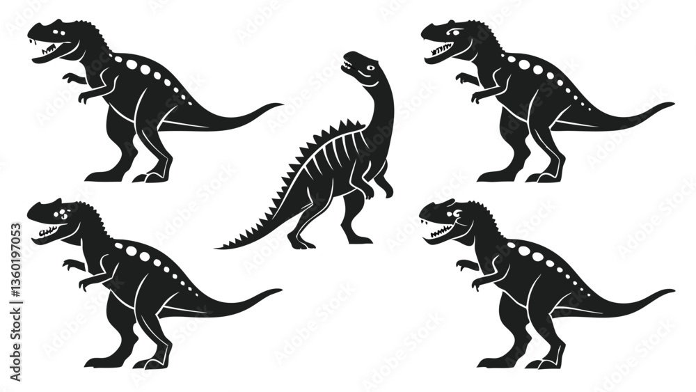 Naklejka premium Set of dinosaur