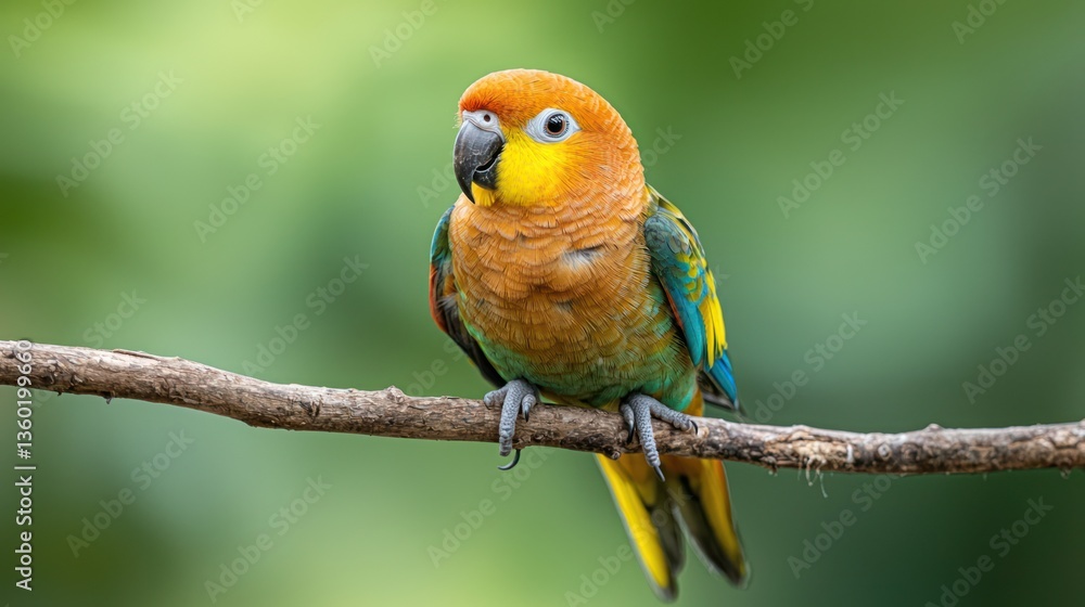 Colorful parrot perched on branch (2) Colorful parrot perched on branch (2)