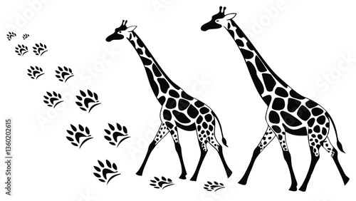 Set of giraffe