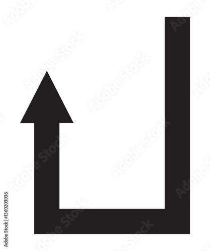 Obraz na płótnie FLECHE DE RETOUR ORIENTEE VERS LE HAUT - ILLUSTRATION VECTORIELLE w salonie