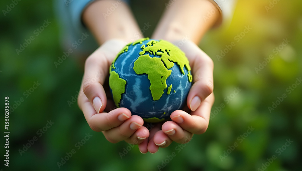 Celebrate Earth Day: Hands Holding Green Earth for a Sustainable Future Celebrate Earth Day: Hands Holding Green Earth for a Sustainable Future