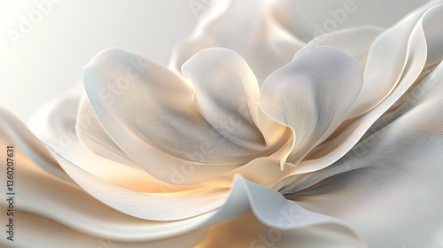 Elegant Abstract Floral Composition with Graceful Curved Lines