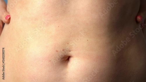 Wallpaper Mural Woman in close-up shows fat measurement Torontodigital.ca