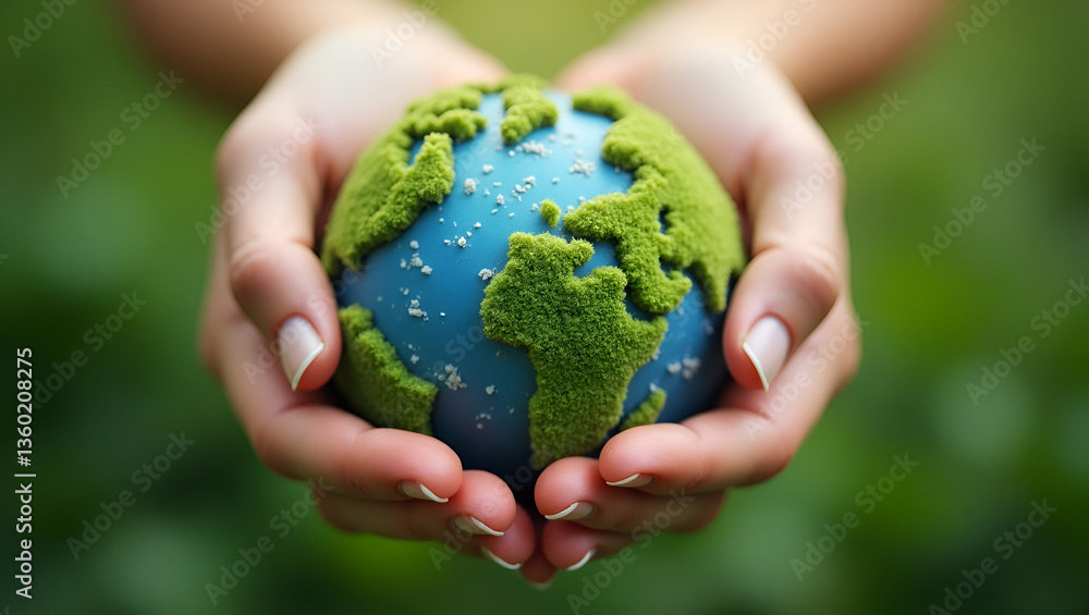 Celebrate Earth Day: Hands Holding Green Earth for a Sustainable Future Celebrate Earth Day: Hands Holding Green Earth for a Sustainable Future